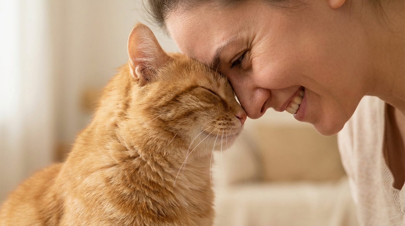 découvrez la signification lorsque votre chat vous frappe doucement avec sa tête et ce que ce comportement révèle sur votre relation.